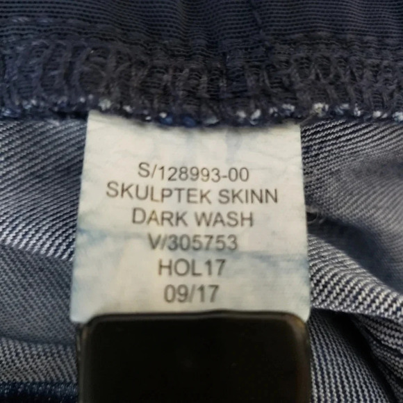 Athleta Skulptek Skinny Jeans Mid Rise Dark Wash Denim - Picture 7 of 7